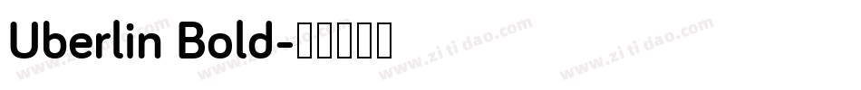 Uberlin Bold字体转换